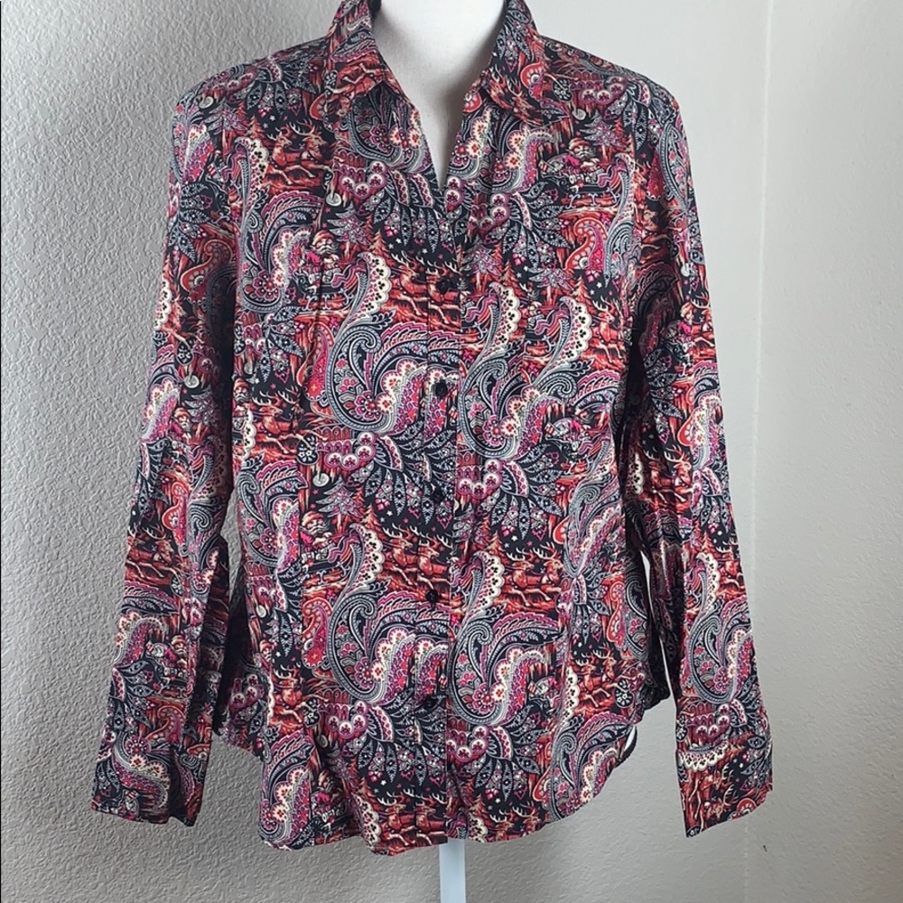 Talbots Christmas,Santa/reindeer long sleeve top
